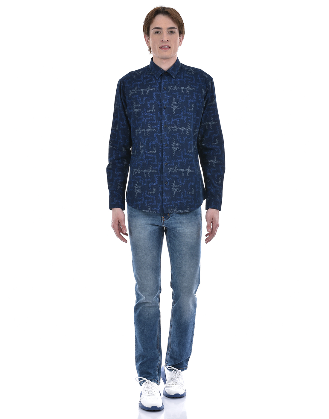 Numero Uno Men Graphic Print Navy Shirt